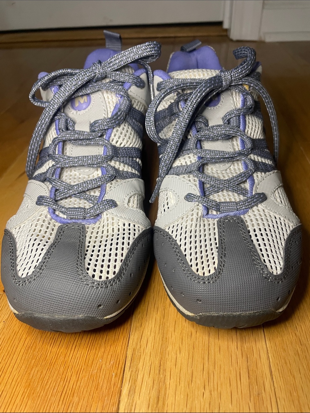 Merrell Gray & Purple Mykos Octo Stretch Walking/Hiking Shoes. Womens Size 8
